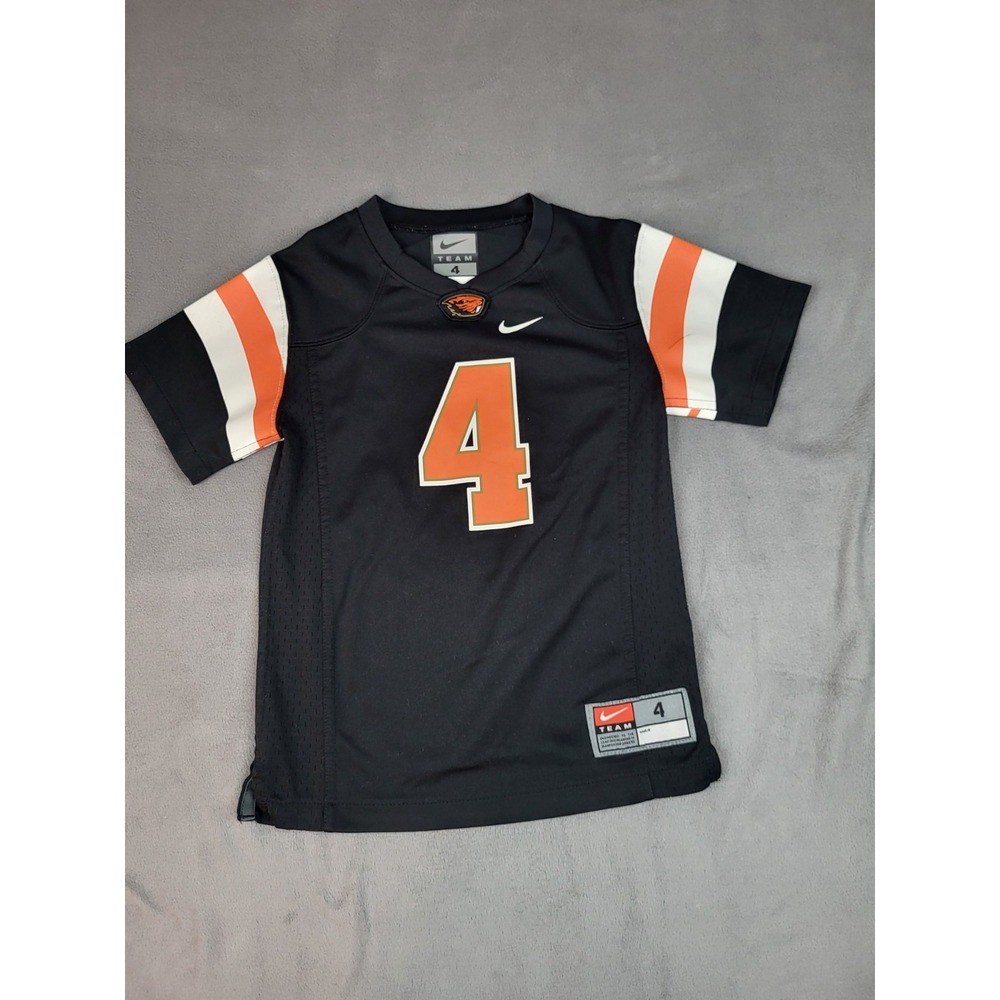 Nike Team Oregon State Beavers Jersey Kids 4 Black Mesh Football Lightweight